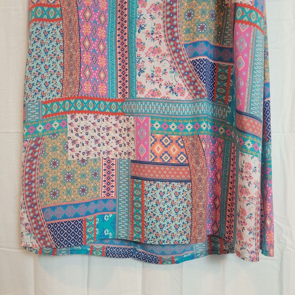 Tolani Boho Patchwork Lightweight Maxi Skirt Wome… - image 4